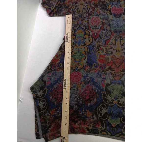 SOFT SURROUNDINGS FALL FLORAL PAISLEY SOFT PRINTED COZY BOHO OVERSIZED TUNIC SML - Picture 9 of 11